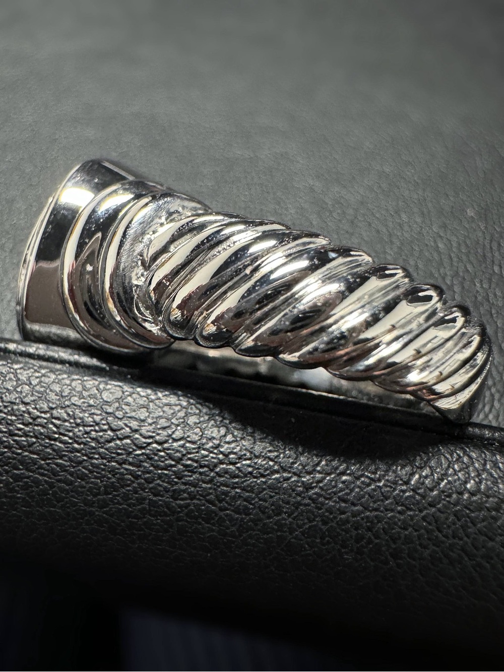 Vintage 18k white gold David Yurman Noblesse 0.8CTW Pave Natural Diamond cable - Picture 9 of 10